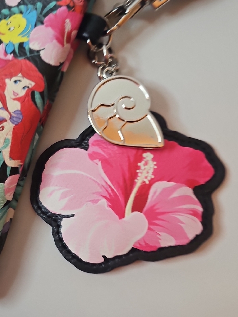 Disney The Little Mermaid Floral Wristlet - Black, Pink & Teal - Picture 6 of 7